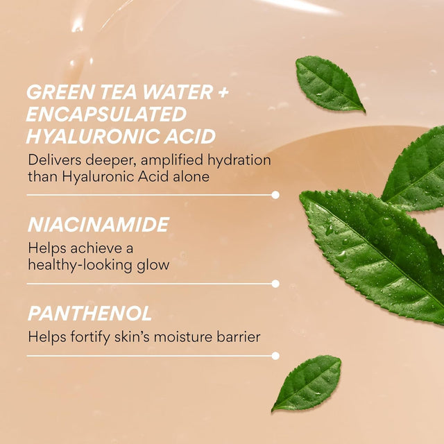 Innisfree Green Tea Seed Hyaluronic Serum with Panthenol and Niacinamide, Korean Face Serum for Hydration and Glow