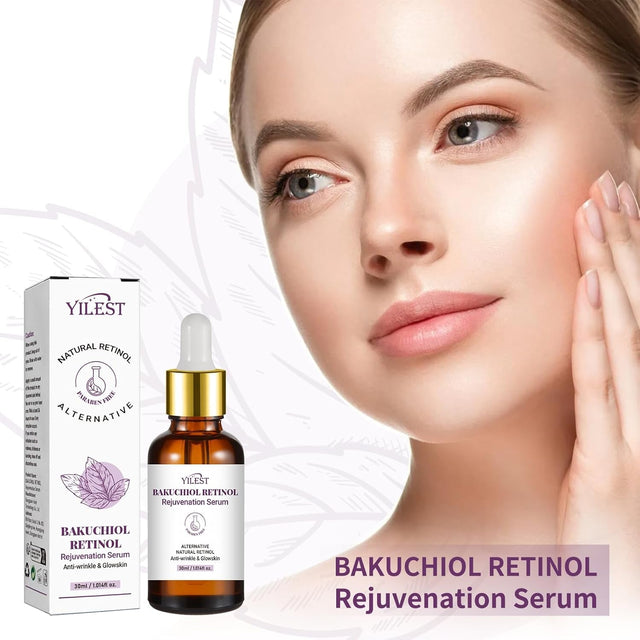 2PCS Bakuchiol Retinol Serum Retinol Rejuvenation Serum, Retinol Serum for Wrinkles Retinol Serum Face Serum for All Skin, Retinol Serum Wrinkles for Man&Women