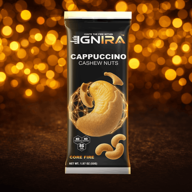 IGNIRA Cappuccino Cashew Nuts – Roasted Cashew Nuts with Cappuccino Flavor, Pack of 1 (1.76 oz)