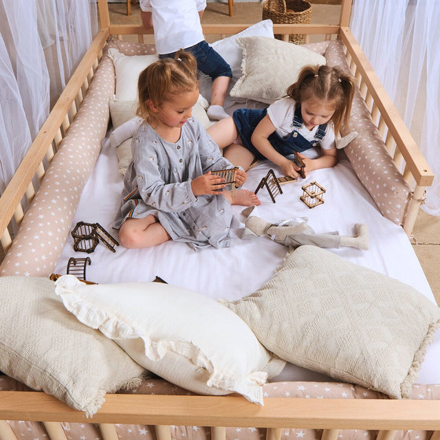 Montessori House Bed for Kids with Fence