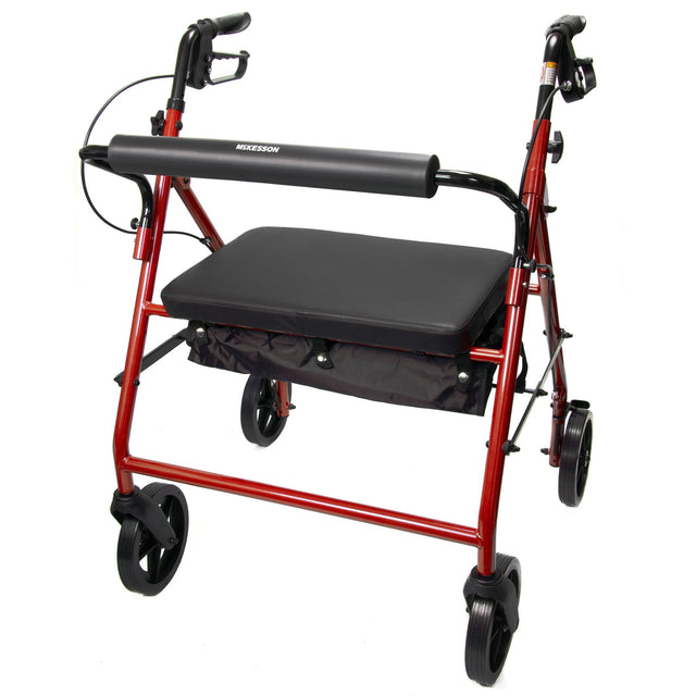 McKesson Bariatric 4 Wheel Folding Heavy Duty Steel Rollator