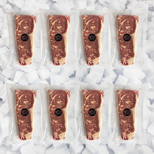 Natural Black Angus Prime NY Strip Steak, Grass Fed (Bulk Case)