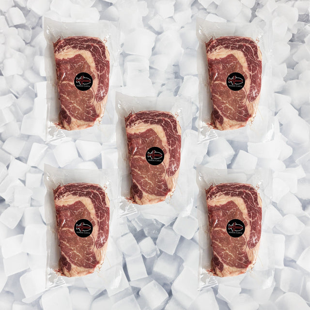 Natural Black Angus Prime Ribeye Steak, Grass Fed (Bulk Case)