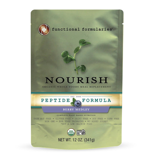 Nourish Pediatric Peptide Organic Tube Feeding Formula and Oral Supplement, Berry Medley