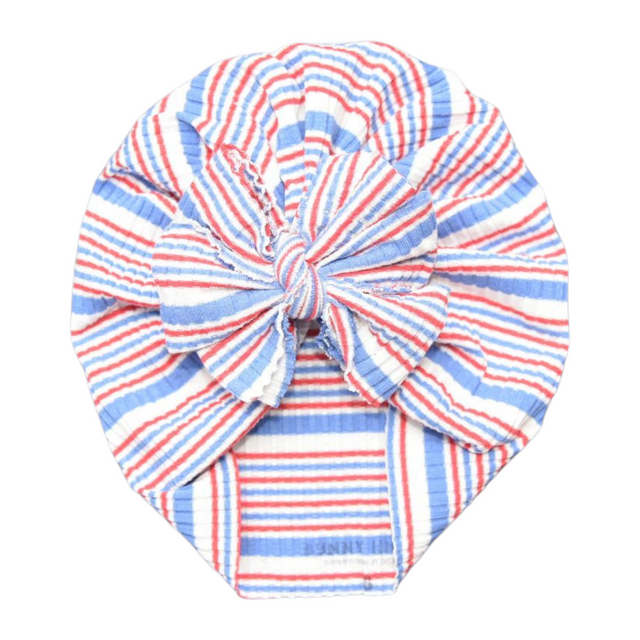 Rosy | Retro USA Stripe | Ribbed Headwrap