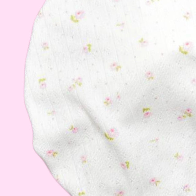 Calliope | Dainty Pink Floral | Pointelle Headwrap