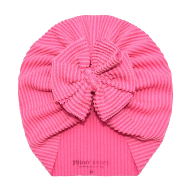 Sophia | Pop Pink | Chunky Rib Headwrap
