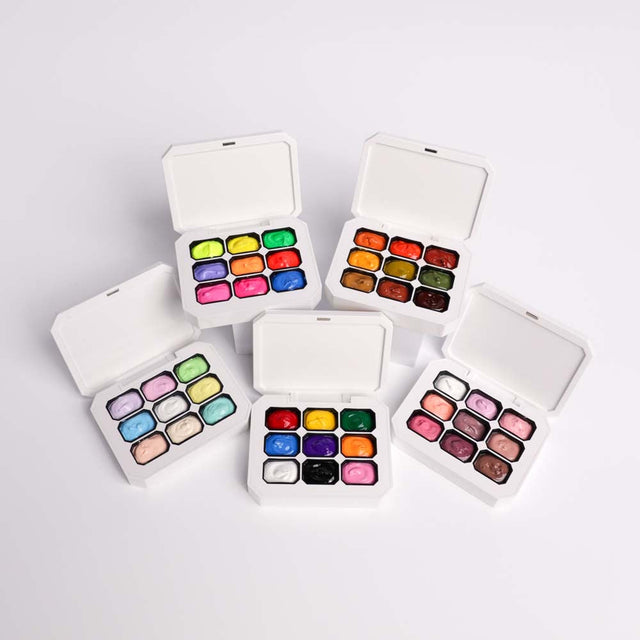 Nail Art Gel Cream - 6 colors Pallette- Ombre Solid Cream