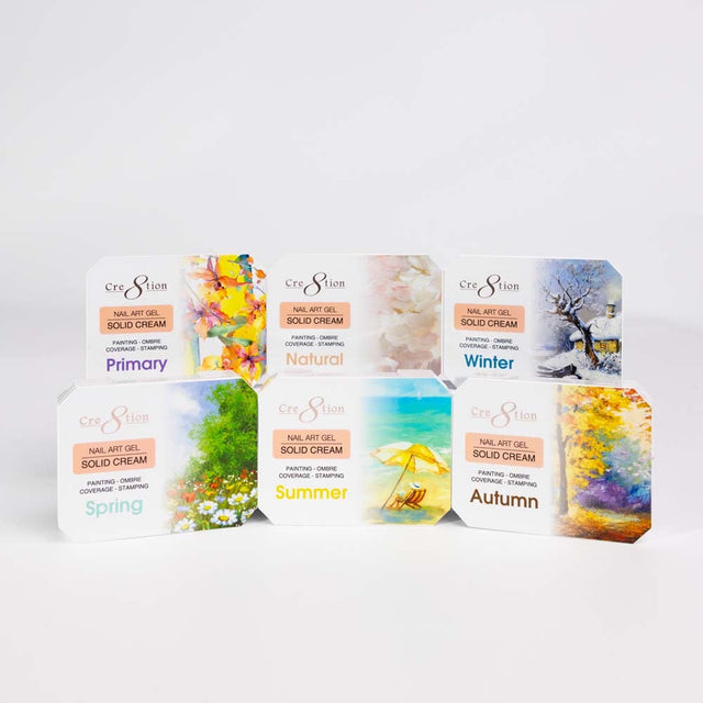 Nail Art Gel Cream - 6 colors Pallette- Ombre Solid Cream