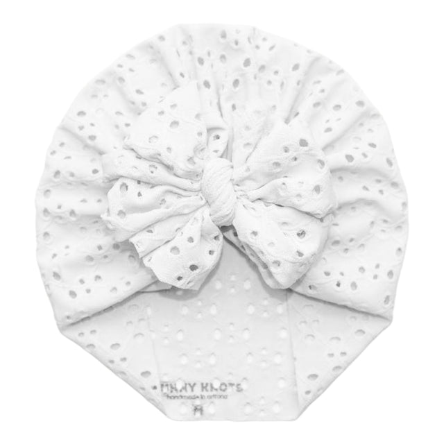 Brinsley | Purely White | Eyelet Headwrap