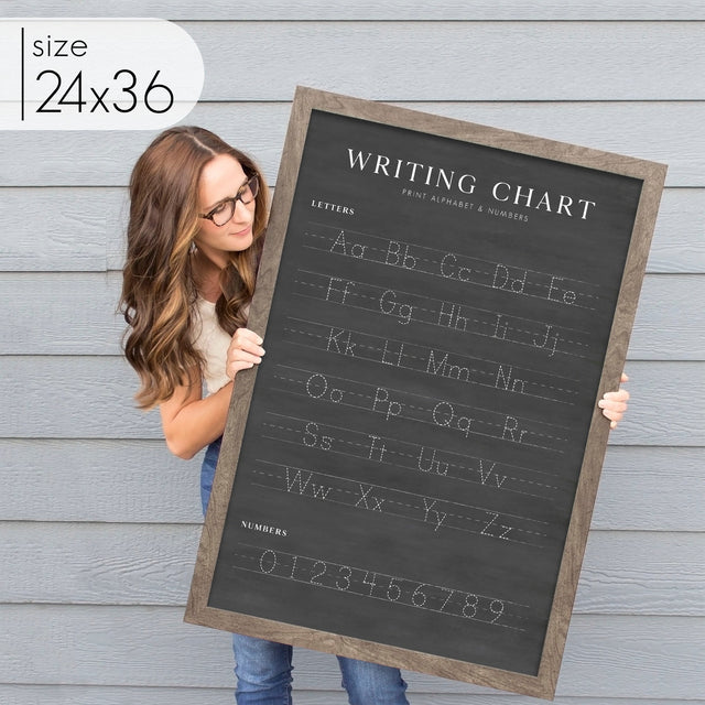 Chalkboard Print Writing Chart