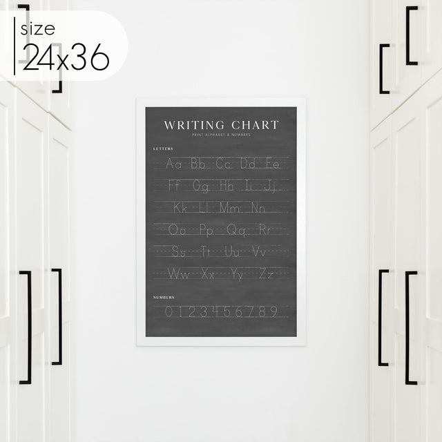 Chalkboard Print Writing Chart