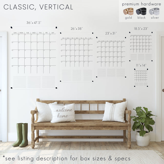 Ever Changing Acrylic Calendar | Minimalist Vertical