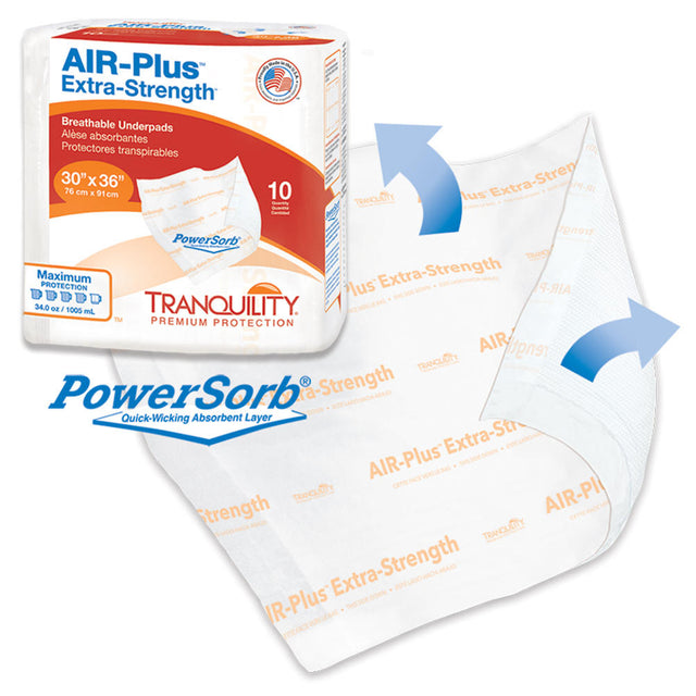 Tranquility AIR-Plus Extra-Strength Breathable Underpads