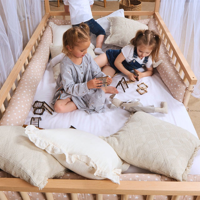 Twin Size Montessori House Bed for Kids with Fence