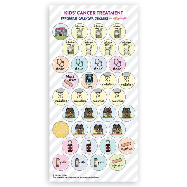 Pediatric Cancer Weekly | Reusable Stickers