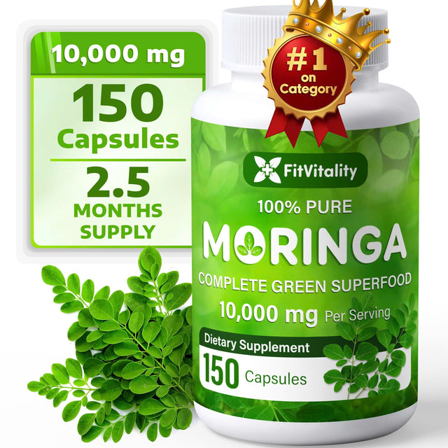 Moringa Capsules|300 Capsules|Moringa Oleifera|10,000mg