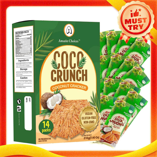 Amazin Choices COCO Crunch Coconut Crackers, 7.4 oz., 14 pk.