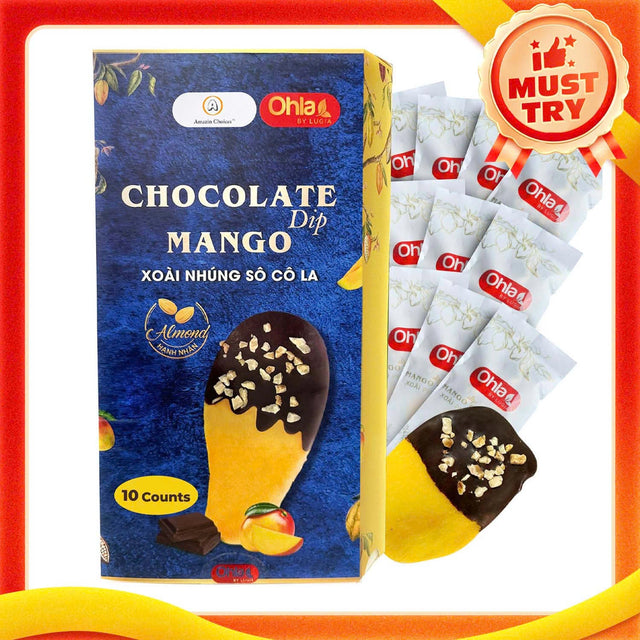 Amazin Choices Almond Chocolate Dip Mango, 7.05 oz.