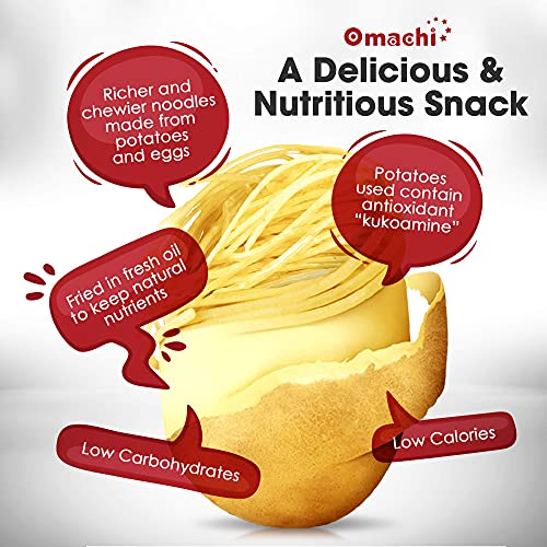 OMACHI Golden Potato Noodles - Hot and Sour Shrimp Flavor - Made with Natural Ingredients (Hot & Sour Shrimp, Pack of 5)