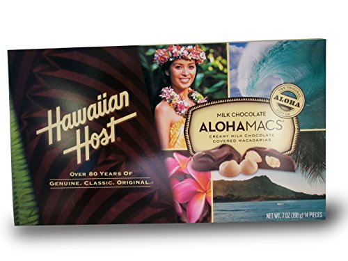 Hawaiian Host Aloha Macs Milk Chocolate Macadamia Nuts (6 ounce box, 12 pieces) (1 Box)