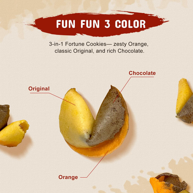 52USA Fortune Cookies, Approx. 50pcs,3-in1 flavor, 8oz