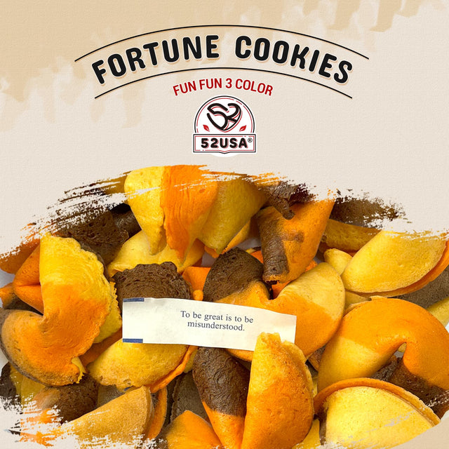 52USA Fortune Cookies, Approx. 50pcs,3-in1 flavor, 8oz