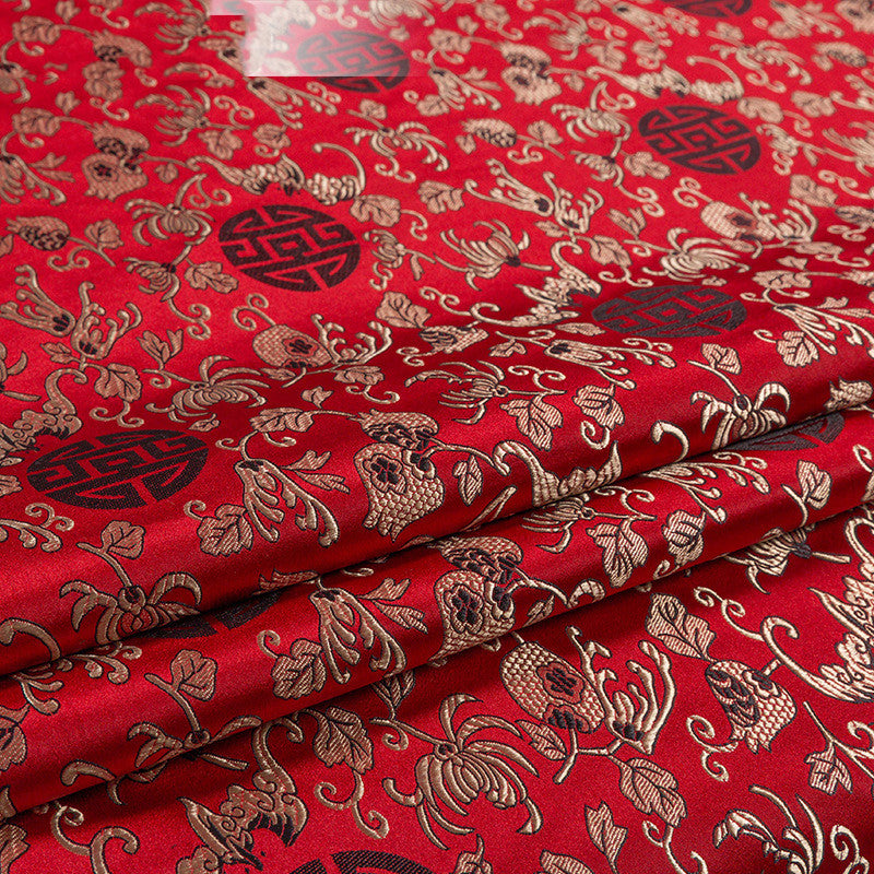 Beautiful Imitation Silk Pomegranate Fabric