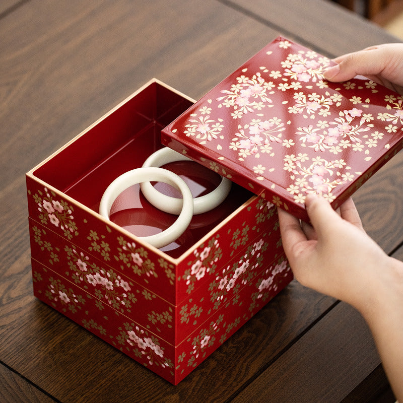 Japanese-Style Multi-Layer Jewelry Box – Elegant Wedding & Keepsake Gift