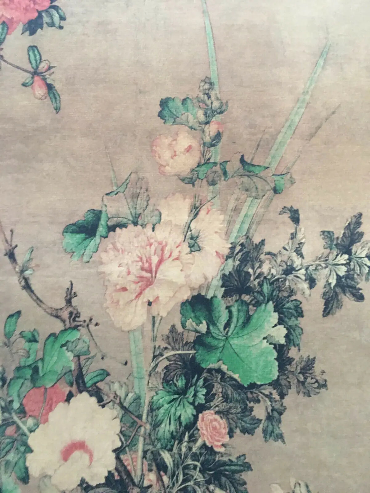 Vintage Chinese Scroll After Lang Shining & Wu Ruitu – Rice Paper Hanging Painting