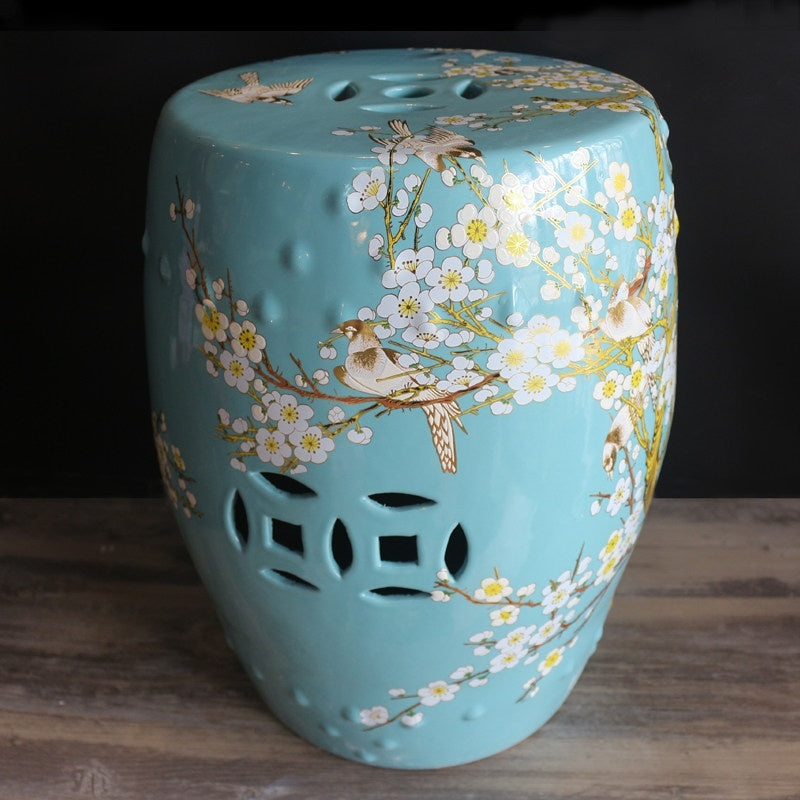 Gilded Blossom: A Hand-Painted Ceramic Masterpiece