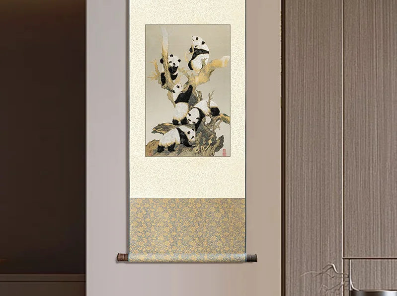 Shu Jiang Jin Yuan Silk Scroll – Framed Chinese Painting for Home Decor