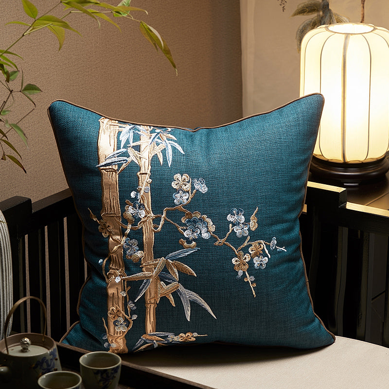 Beautiful Chinese Design Cotton Linen Pillowcase