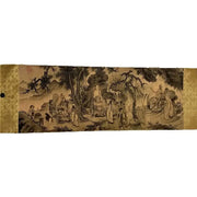 China Old long Horizontal scroll Famous ancient Chinese paintings Dai Wenjin's watercolor painting "Da Mo Zhi Hui Tu"