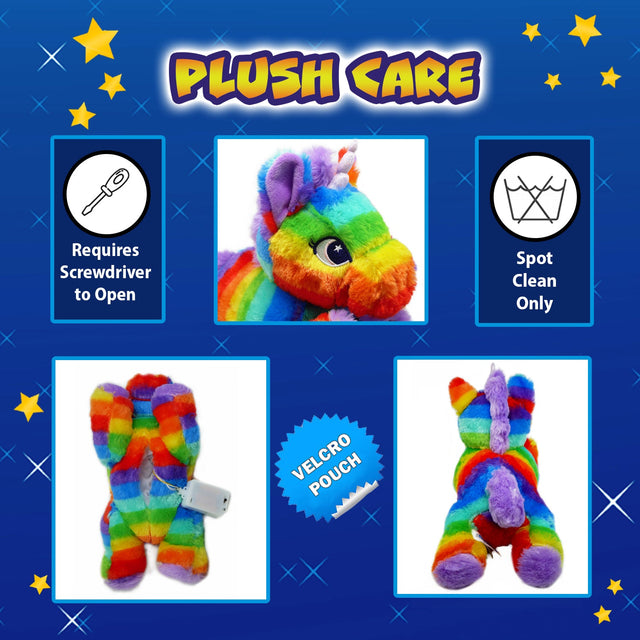 Rainbow Unicorn LED Light Up Stuffed Animal Glow Plush Sleep Toy Night Light for Girls 12 inch