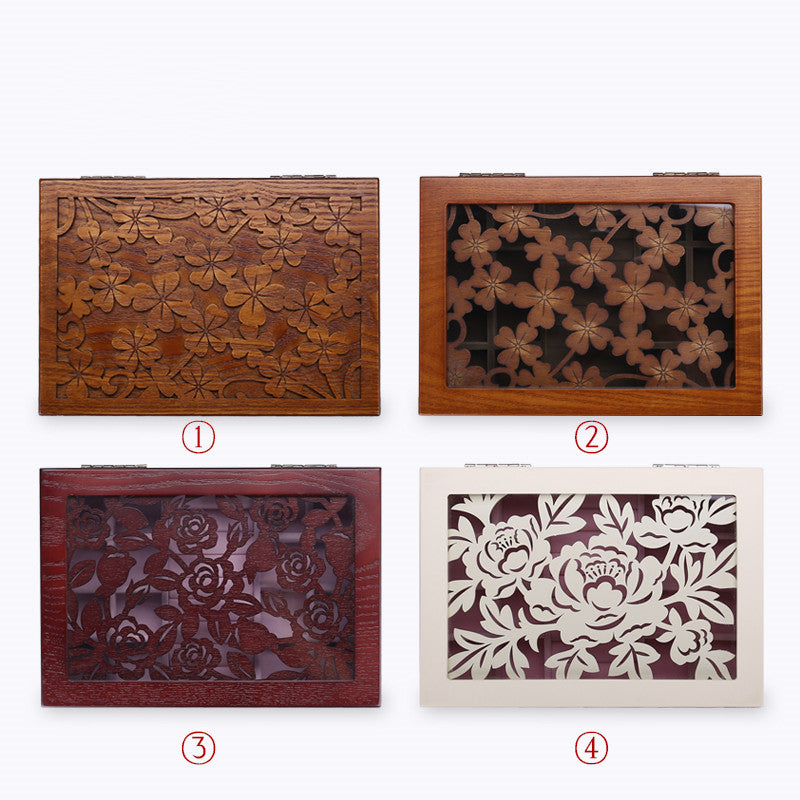 Chinese Classical Wood Carved Jewelry Box