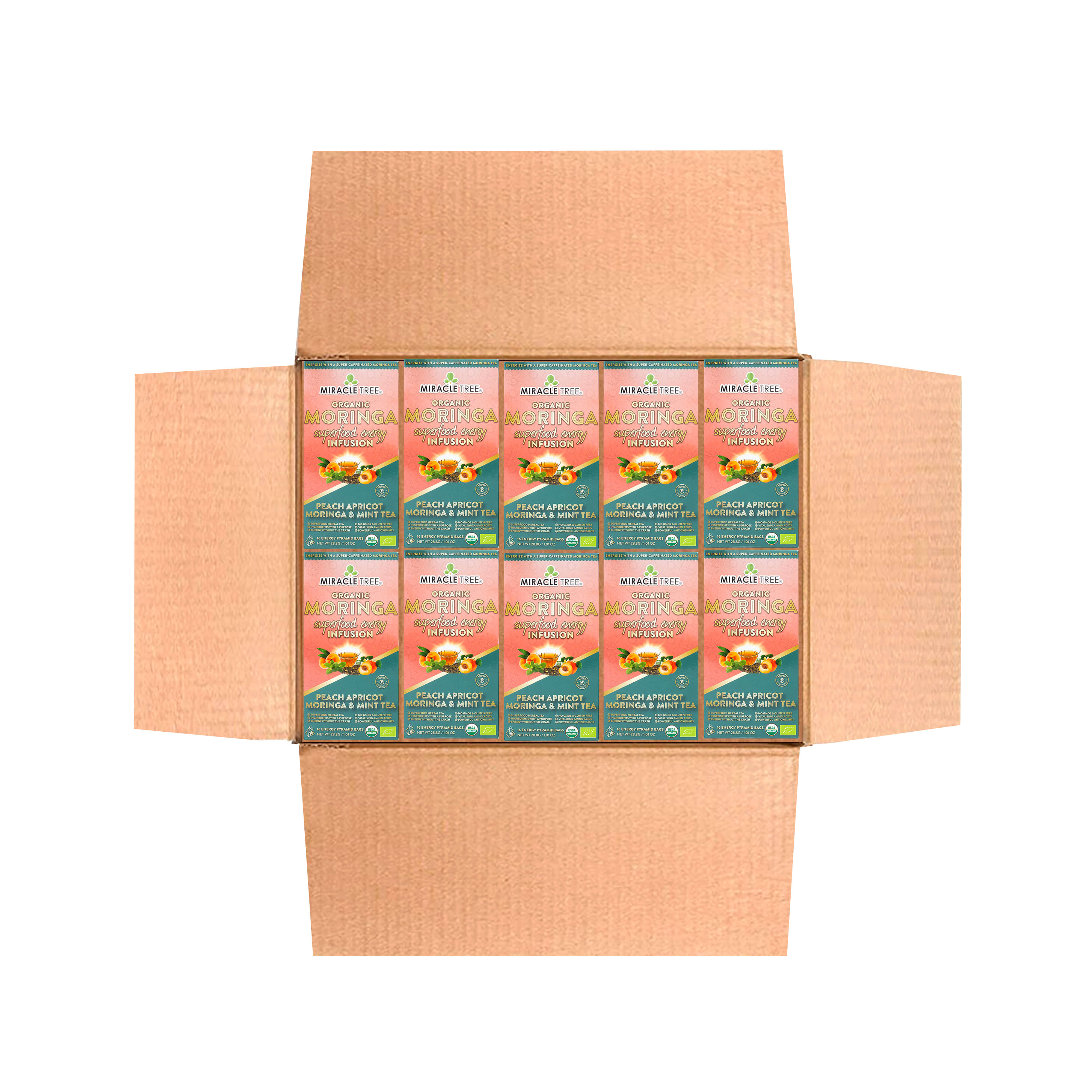 Moringa Energy Tea, Peach Mint Apricot