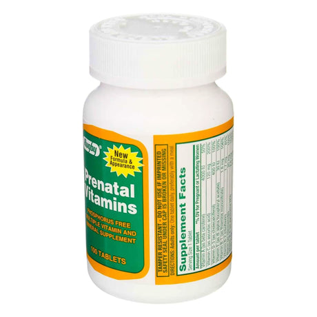 Rugby Prenatal Vitamin with Iron and Folic Acid, 100 tablets