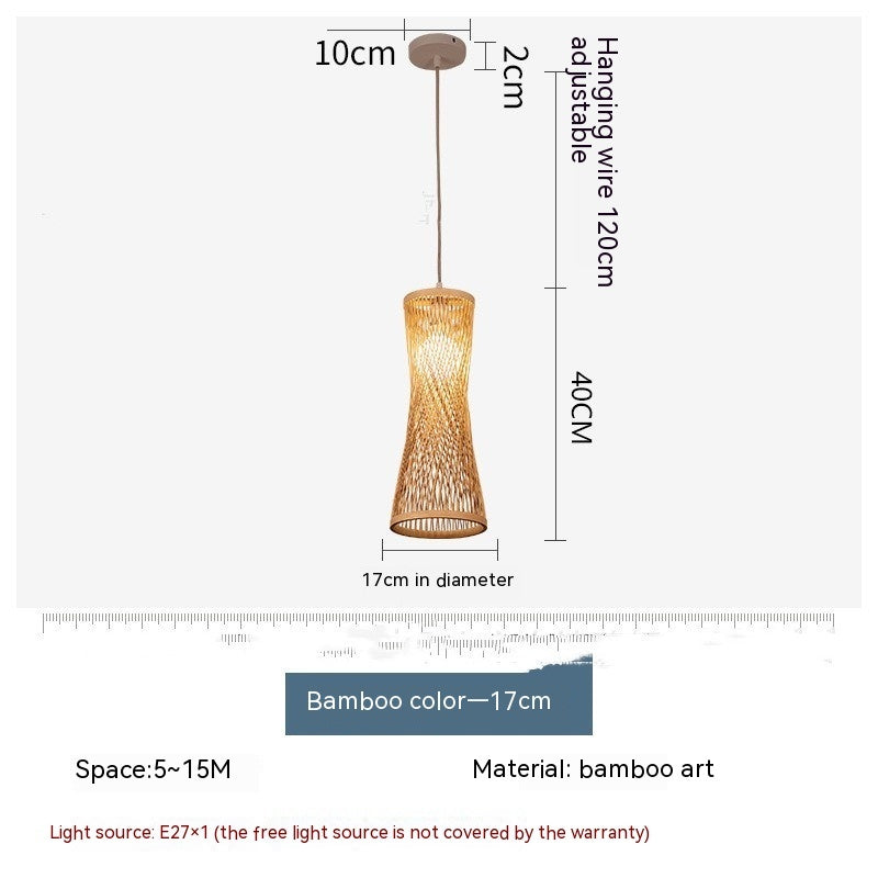 Chinese Style Bamboo Artwork Chandelier
