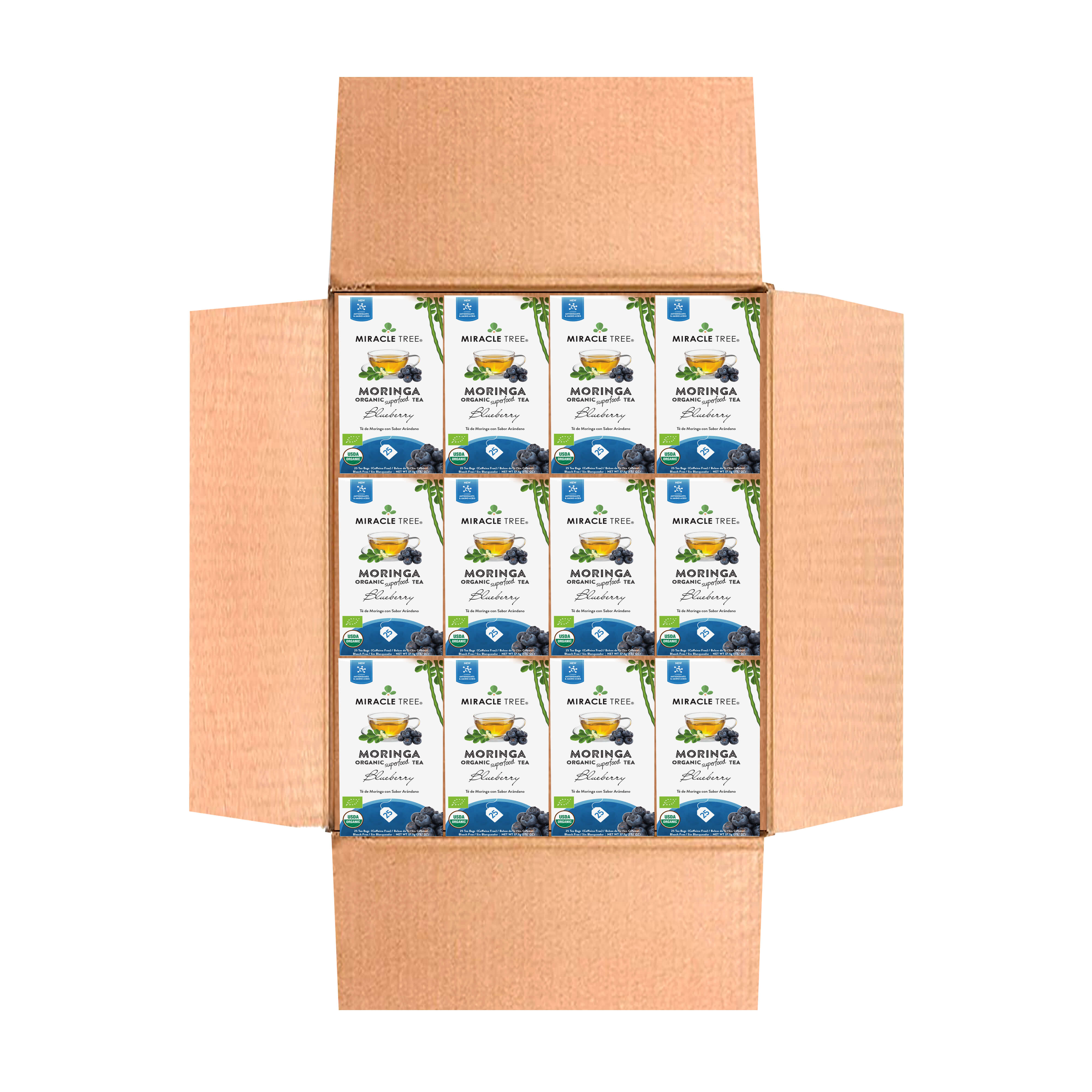 Organic Moringa Tea, Blueberry