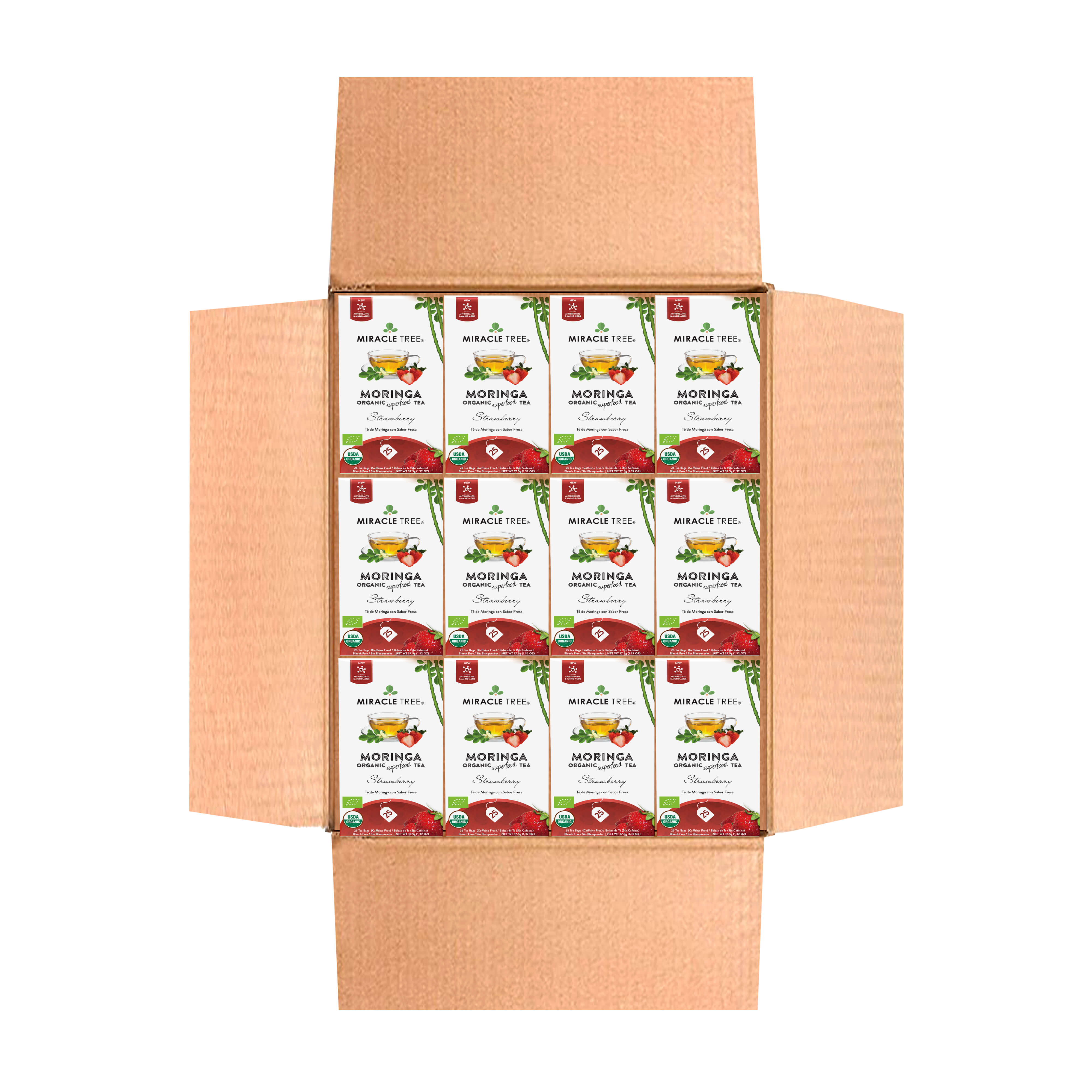 Organic Moringa Tea, Strawberry