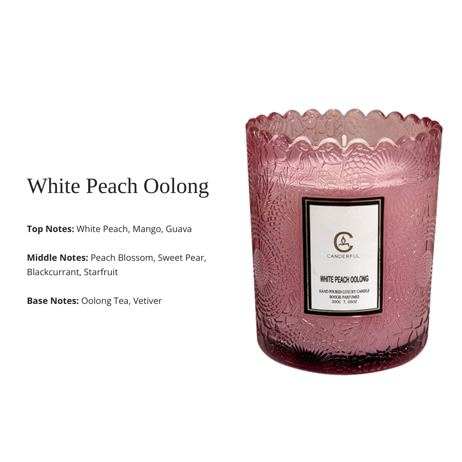 Embossed Floral Relief Scented Candle Cup Ornaments, Soy Wax Scented Candle in Decorative Gift Glass, Fragrance Candle for Home Ambience, Aromatherapy-Inspired Wholesale Décor Candle