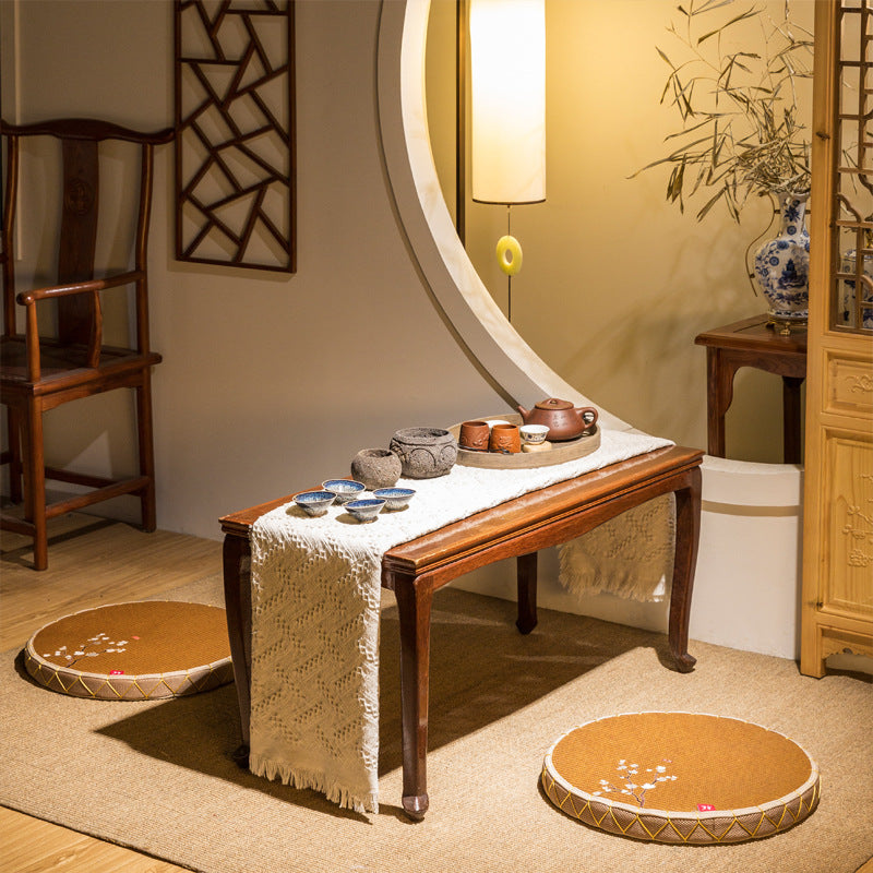 Traditional Handwoven Japanese Tatami Zabuton Cushion