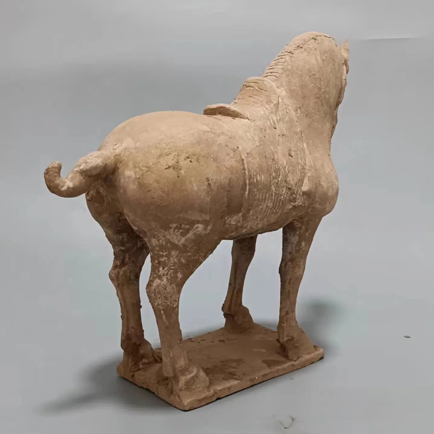 Likely Antique Tang Dynasty Pottery Horse – Warrior on Horseback