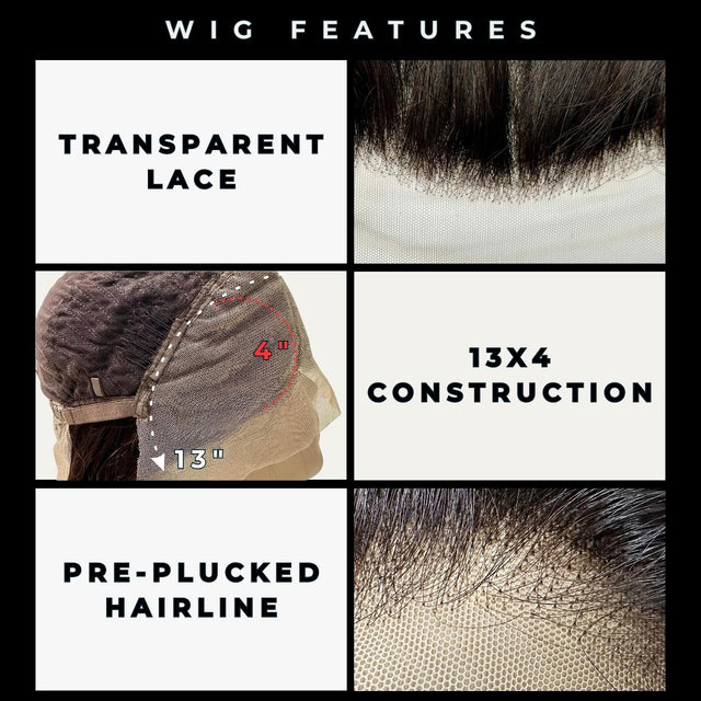 Buttercup 13x4 Transparent Lace Front 100% Human Hair Bob Wig