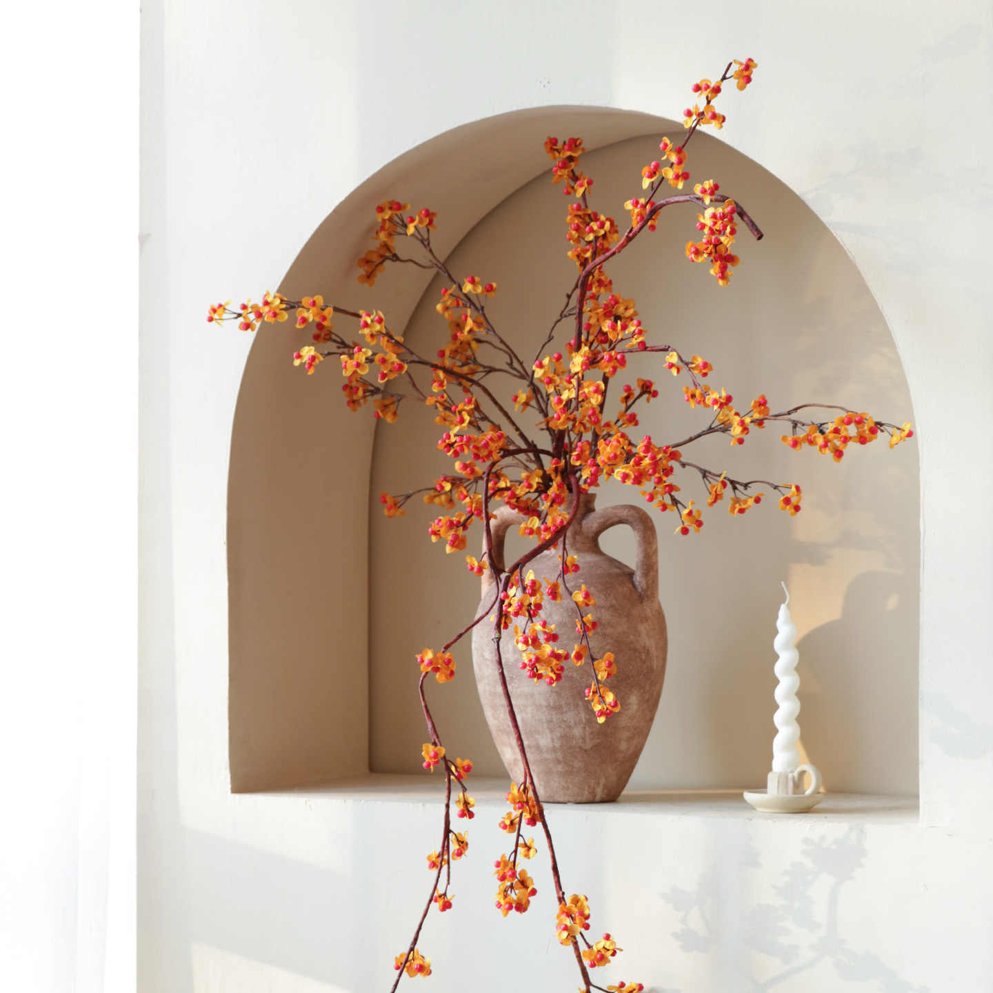 Wabi‑Sabi Ceramic Pot Vase – Minimalist Asian Home Decor