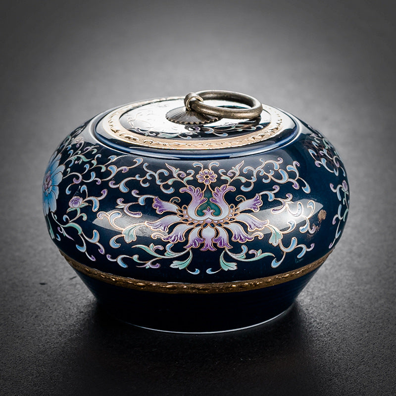 Blue & White Porcelain Tea Caddy – Sealed Ceramic Tea Storage Jar (Multiple Designs)