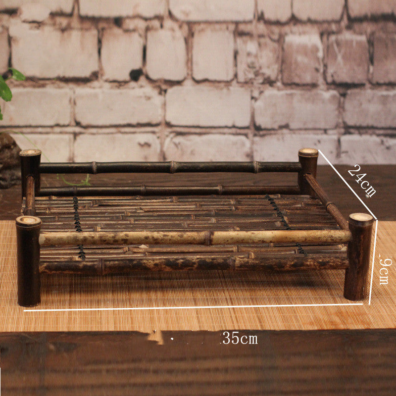 Handmade Purple Bamboo Cup Holder or Tray