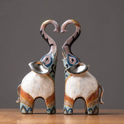 Resin Elephant Sculpture – Living Room & Cabinet Asian Home Decor