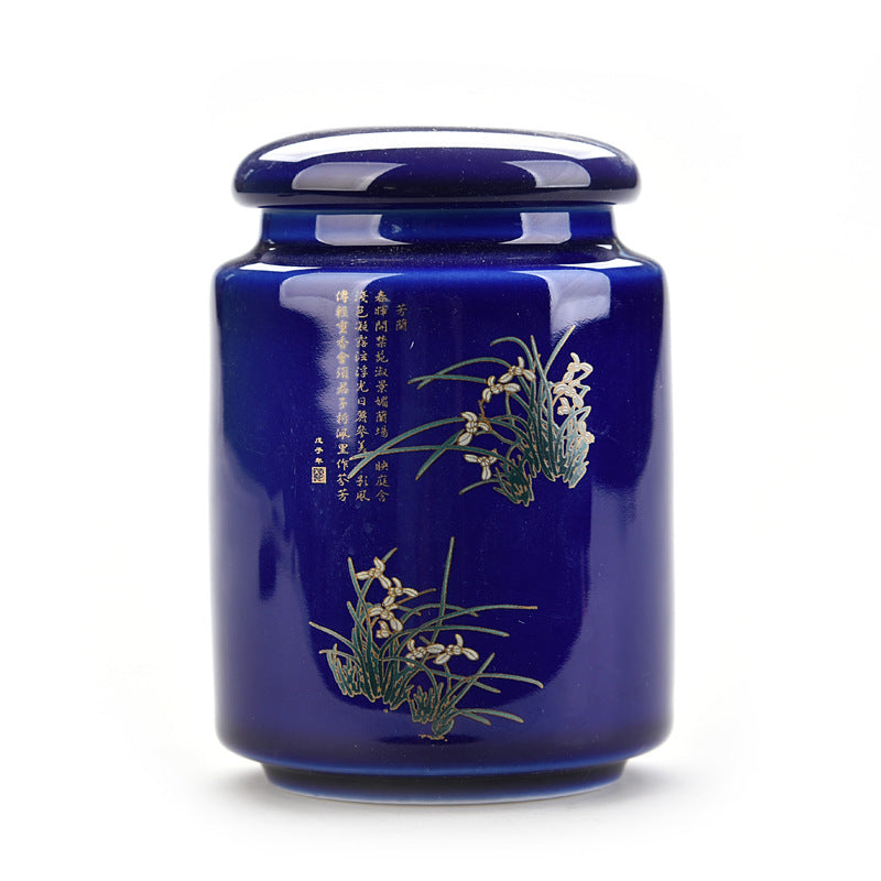 Blue and White Porcelain White Porcelain Tea Caddy